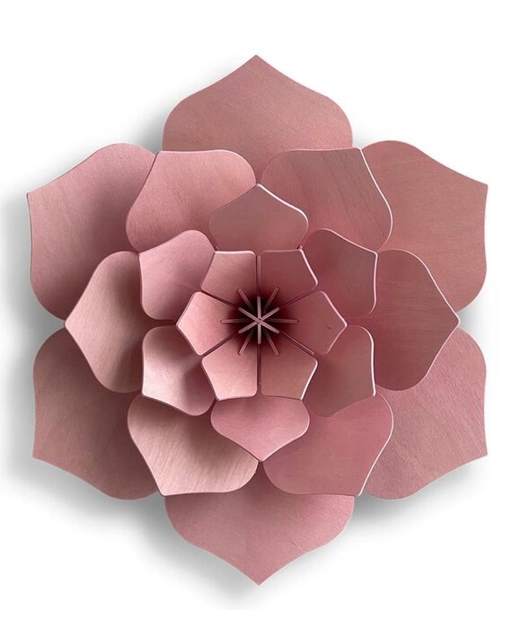 Lovi Decor Flower Licht roze - 4 formaten - Berkenhout 3D DIY pakket