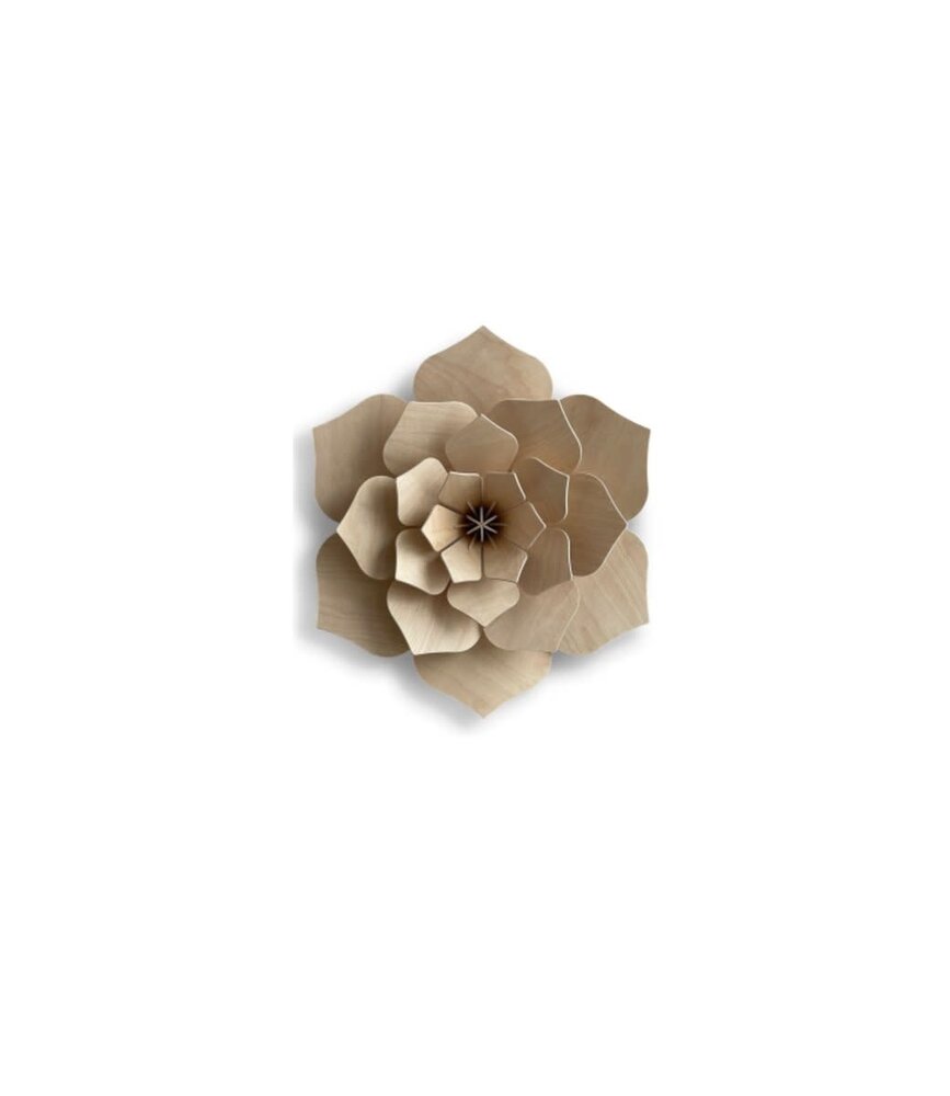 LOVI Lovi Decor Flower Natural - 4 sizes - Birchwood 3D DIY package LOVI Lovi Decor Flower Natural - 4 sizes - Birchwood 3D DIY package