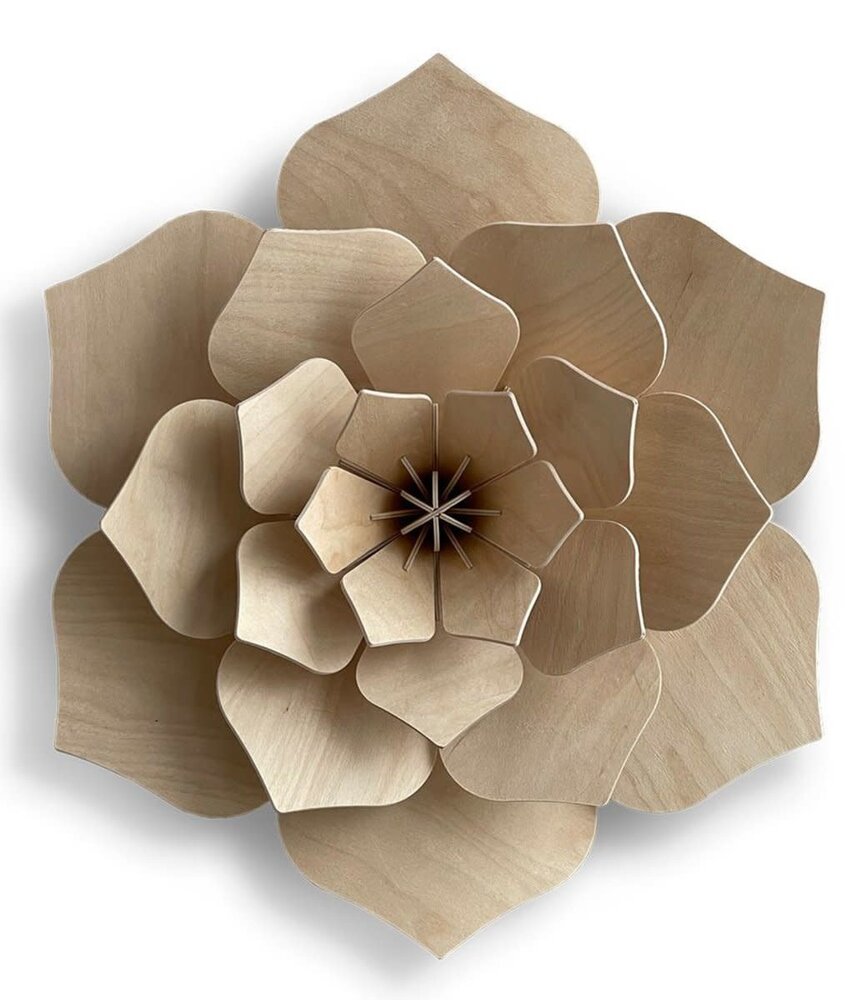 LOVI Lovi Decor Flower Natural - 4 sizes - Birchwood 3D DIY package LOVI Lovi Decor Flower Natural - 4 sizes - Birchwood 3D DIY package