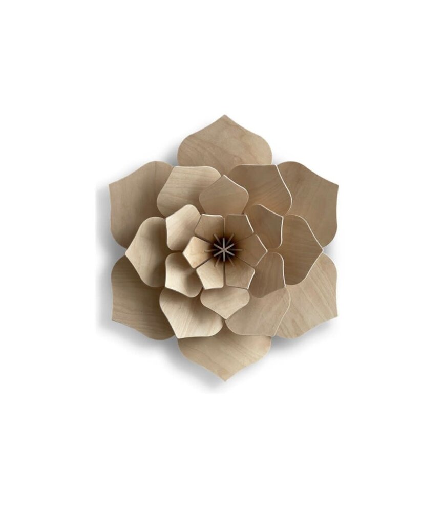LOVI Lovi Decor Flower Natural - 4 sizes - Birchwood 3D DIY package LOVI Lovi Decor Flower Natural - 4 sizes - Birchwood 3D DIY package