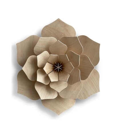 LOVI Lovi Decor Flower Natural - 4 sizes - Birchwood 3D DIY package LOVI Lovi Decor Flower Natural - 4 sizes - Birchwood 3D DIY package