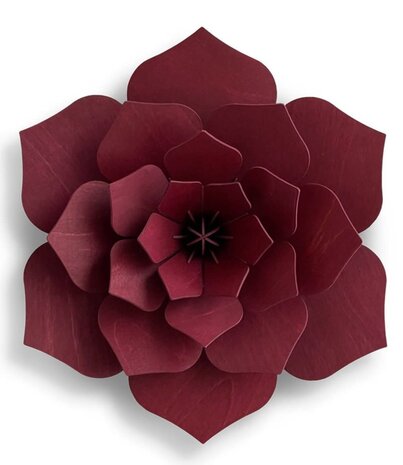 LOVI Lovi Decor Flower Rood - 4 formaten - Berkenhout 3D DIY pakket LOVI Lovi Decor Flower Rood - 4 formaten - Berkenhout 3D DIY pakket