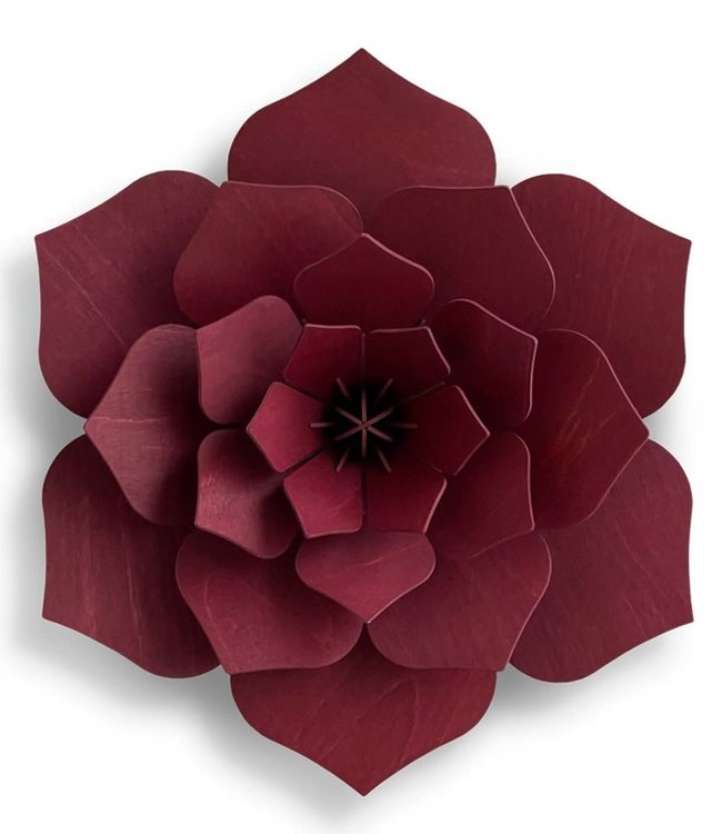 LOVI Lovi Decor Flower Dark Red - 4 sizes - Birchwood 3D DIY package