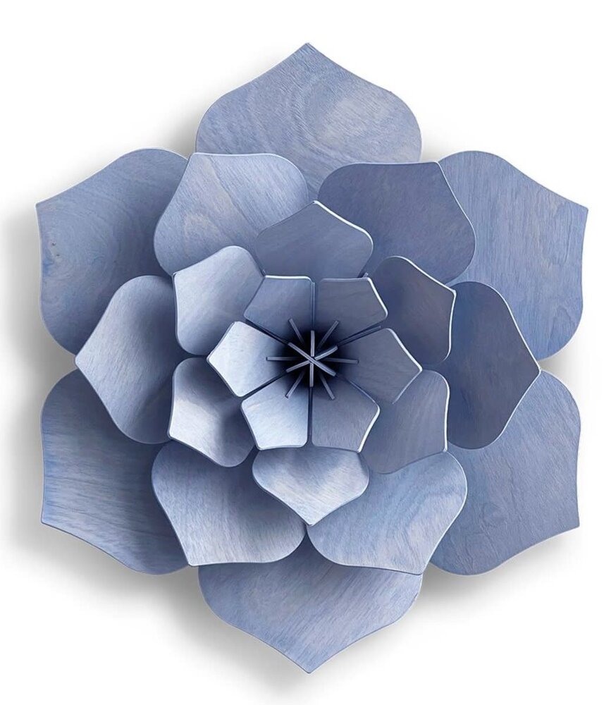 LOVI Lovi Decor Flower Flax Blue - 4 sizes - Birchwood 3D DIY package LOVI Lovi Decor Flower Flax Blue - 4 sizes - Birchwood 3D DIY package