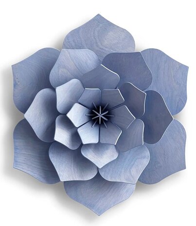 LOVI Lovi Decor Flower Flax Blue - 4 sizes - Birchwood 3D DIY package LOVI Lovi Decor Flower Flax Blue - 4 sizes - Birchwood 3D DIY package