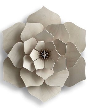 LOVI Lovi Decor Flower White - 4 sizes - Birchwood 3D DIY package LOVI Lovi Decor Flower White - 4 sizes - Birchwood 3D DIY package