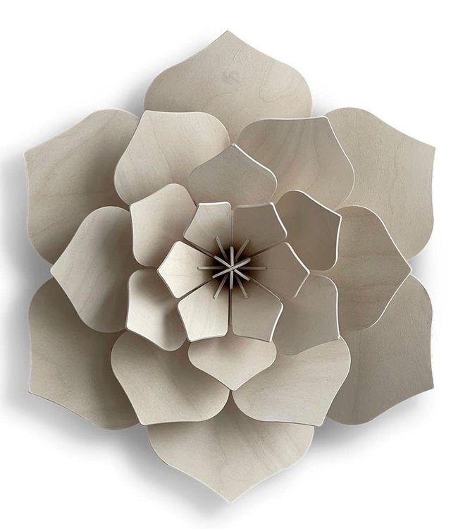 LOVI Lovi Decor Flower Wit - 4 formaten - Berkenhout 3D DIY pakket