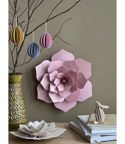 LOVI Lovi Decor Flower Licht roze - 4 formaten - Berkenhout 3D DIY pakket LOVI Lovi Decor Flower Licht roze - 4 formaten - Berkenhout 3D DIY pakket