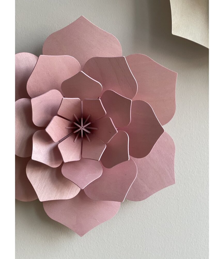 LOVI Lovi Decor Flower Light Pink - 4 sizes - Birchwood 3D DIY package LOVI Lovi Decor Flower Light Pink - 4 sizes - Birchwood 3D DIY package