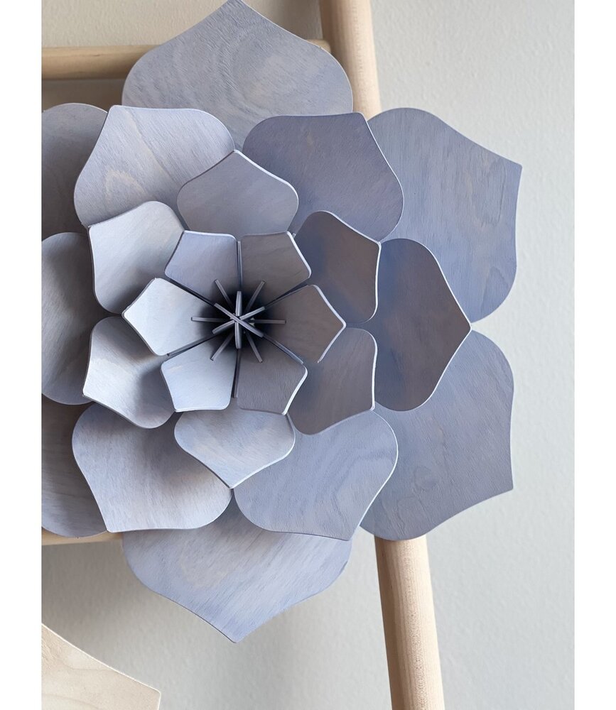 LOVI Lovi Decor Flower Flax Blue - 4 sizes - Birchwood 3D DIY package LOVI Lovi Decor Flower Flax Blue - 4 sizes - Birchwood 3D DIY package