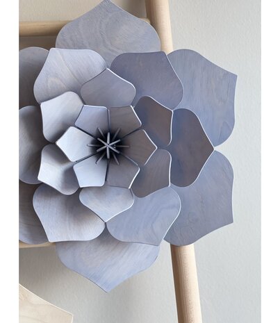 LOVI Lovi Decor Flower Flax Blue - 4 sizes - Birchwood 3D DIY package LOVI Lovi Decor Flower Flax Blue - 4 sizes - Birchwood 3D DIY package