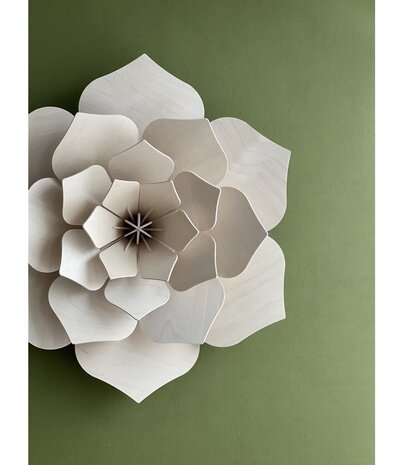 LOVI Lovi Decor Flower Naturel - 4 formaten - Berkenhout 3D DIY pakket LOVI Lovi Decor Flower Naturel - 4 formaten - Berkenhout 3D DIY pakket