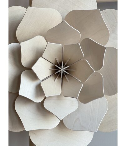 LOVI Lovi Decor Flower Natural - 4 sizes - Birchwood 3D DIY package LOVI Lovi Decor Flower Natural - 4 sizes - Birchwood 3D DIY package