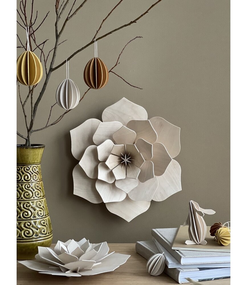 LOVI Lovi Decor Flower Natural - 4 sizes - Birchwood 3D DIY package LOVI Lovi Decor Flower Natural - 4 sizes - Birchwood 3D DIY package