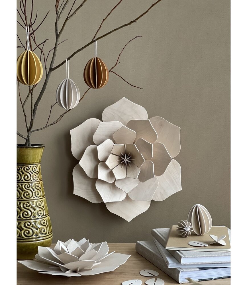 LOVI Lovi Decor Flower Natural - 4 sizes - Birchwood 3D DIY package LOVI Lovi Decor Flower Natural - 4 sizes - Birchwood 3D DIY package