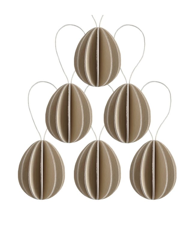 LOVI Lovi Eggs Naturel 4.5cm - set van 6 stuks – berkenhout DIY pakketje