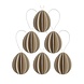 LOVI Lovi Eggs Naturel 4.5cm - set van 6 stuks – paasei hangers LOVI Lovi Eggs Naturel 4.5cm - set van 6 stuks – paasei hangers