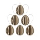 LOVI Lovi Eggs Naturel 4.5cm - set van 6 stuks – paasei hangers LOVI Lovi Eggs Naturel 4.5cm - set van 6 stuks – paasei hangers
