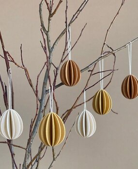 LOVI Lovi Eggs Golden mix 4.5cm - set van 6 stuks – paasei hangers LOVI Lovi Eggs Golden mix 4.5cm - set van 6 stuks – paasei hangers