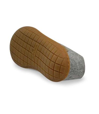 Glerups Glerups Shoe with honey rubber sole (various sizes) Grey Slipper Glerups Glerups Shoe with honey rubber sole (various sizes) Grey Slipper