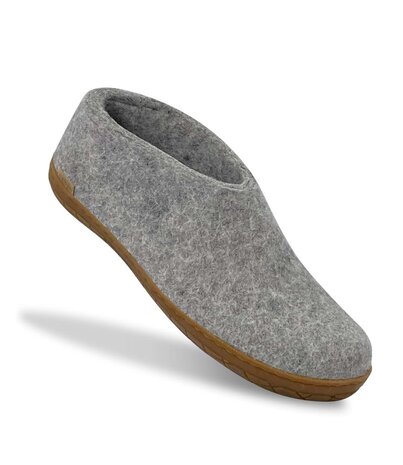 Glerups Glerups Shoe with honey rubber sole (various sizes) Grey Slipper Glerups Glerups Shoe with honey rubber sole (various sizes) Grey Slipper