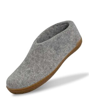 Glerups Glerups Shoe met rubberen honing zool (diverse maten) Grijs Pantoffel Glerups Glerups Shoe met rubberen honing zool (diverse maten) Grijs Pantoffel