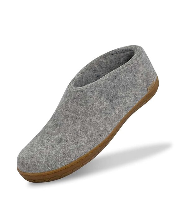 Glerups Shoe met rubberen honing zool (diverse maten) Grijs Pantoffel