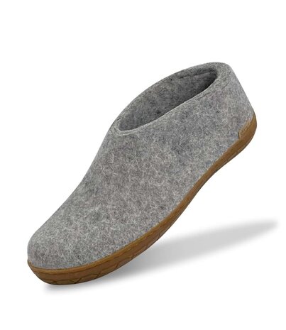 Glerups Glerups Shoe with honey rubber sole (various sizes) Grey Slipper Glerups Glerups Shoe with honey rubber sole (various sizes) Grey Slipper