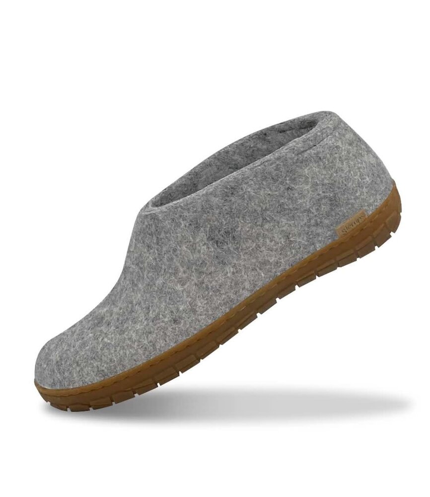 Glerups Glerups Shoe with honey rubber sole (various sizes) Grey Slipper Glerups Glerups Shoe with honey rubber sole (various sizes) Grey Slipper