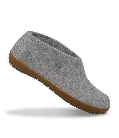 Glerups Glerups Shoe with honey rubber sole (various sizes) Grey Slipper Glerups Glerups Shoe with honey rubber sole (various sizes) Grey Slipper