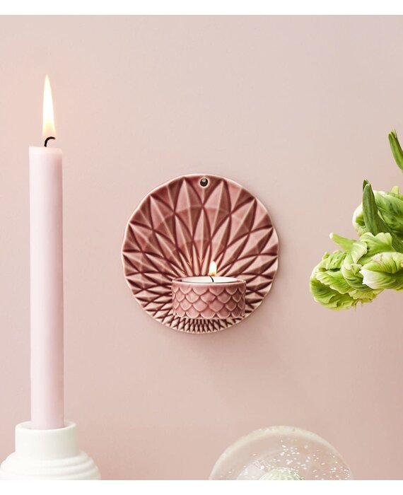 Dottir wand kandelaar Pipanella Wall Votive Scales Dusty Rose