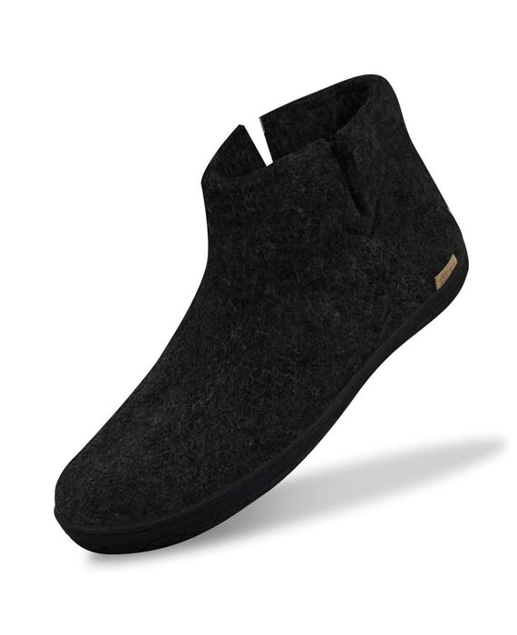 Glerups Boot met rubberen zwarte zool (diverse maten) Charcoal Pantoffel