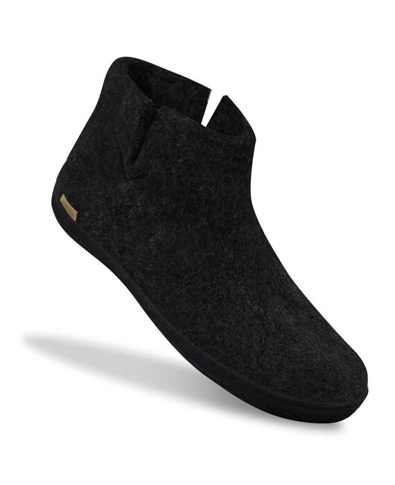 Glerups Boot met rubberen zwarte zool (diverse maten) Charcoal Pantoffel