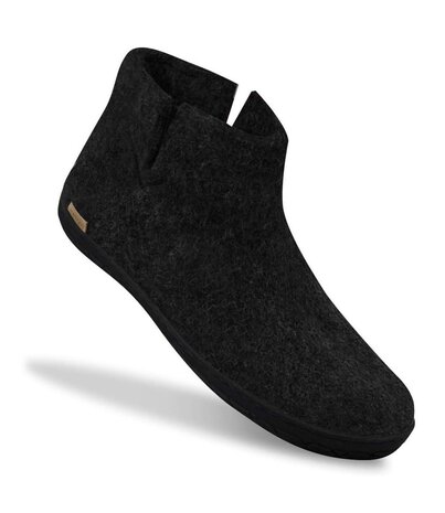 Glerups Glerups Boot Slipper with rubber black sole (various sizes) Charcoal Glerups Glerups Boot Slipper with rubber black sole (various sizes) Charcoal