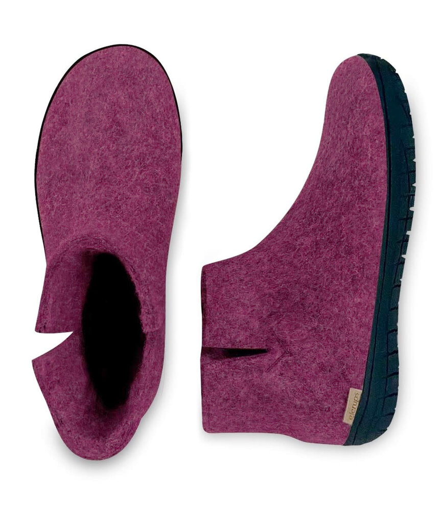 Glerups Glerups Boot met rubberen zwarte zool - mt 42 - Cranberry Pantoffel