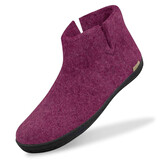 Glerups Glerups Boot Slipper with rubber black sole - size 42 - Cranberry