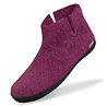 Glerups Glerups Boot Slipper with rubber black sole - size 42 - Cranberry Glerups Glerups Boot Slipper with rubber black sole - size 42 - Cranberry