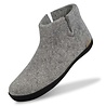 Glerups Glerups Boot Slipper with rubber black sole Light Grey - size 41 Glerups Glerups Boot Slipper with rubber black sole Light Grey - size 41