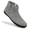 Glerups Glerups Boot Slipper with rubber black sole Light Grey - size 41 Glerups Glerups Boot Slipper with rubber black sole Light Grey - size 41