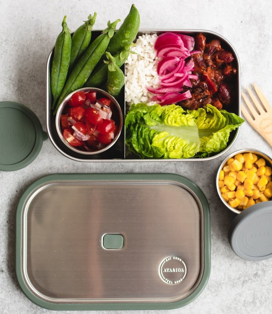 AYA & IDA AYA & IDA Lunchbox 1000 ml Tropical Green incl. divider