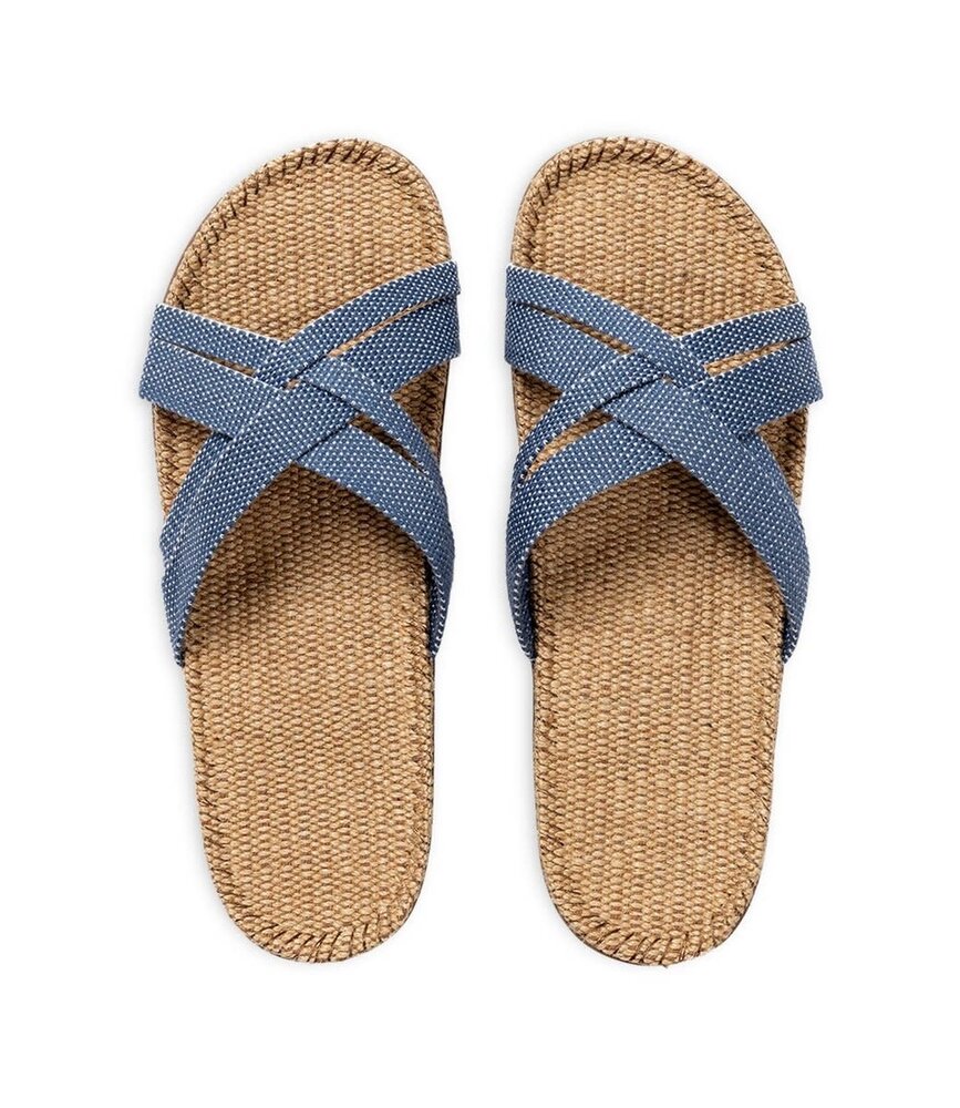 Shangies Shangies Women#1 Sandals Blue Dots (various sizes) Shangies Shangies Women#1 Sandals Blue Dots (various sizes)