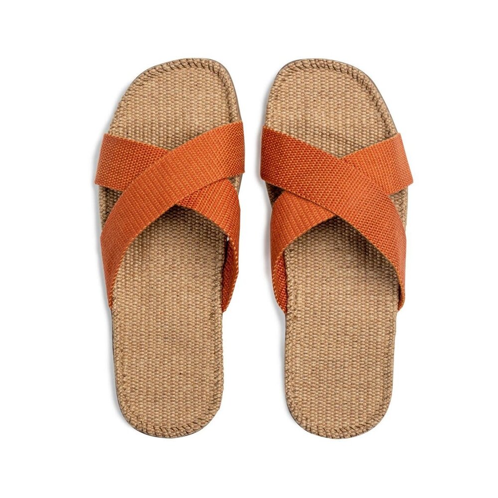 SHANGIES by Stilov Unisex Jute Sandals in Spicy Pumpkin