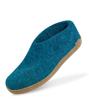 Glerups Glerups Shoe met leren zool (diverse maten) Petrol Pantoffel