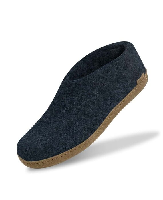 Glerups Shoe met leren zool (diverse maten) Denim Pantoffel