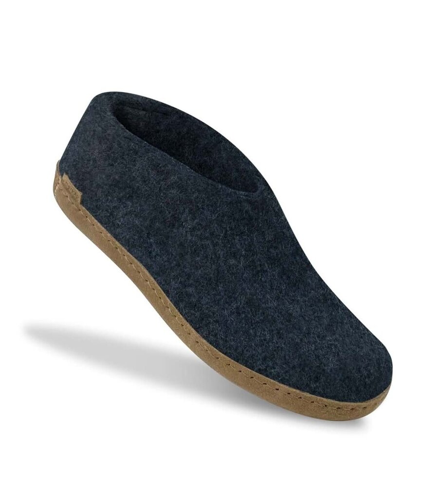 Glerups Glerups Shoe with leather sole (various sizes) Denim Slipper Glerups Glerups Shoe with leather sole (various sizes) Denim Slipper