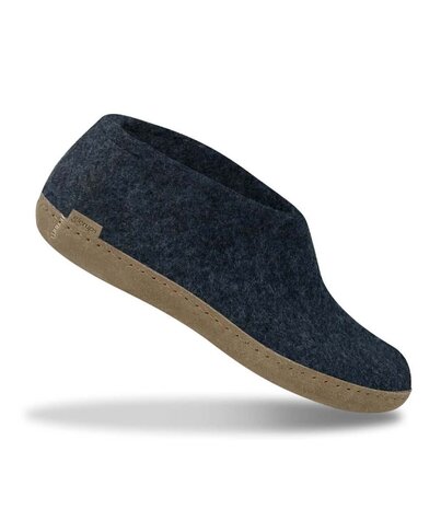 Glerups Glerups Shoe Pantoffel Denim met leren zool (diverse maten) Glerups Glerups Shoe Pantoffel Denim met leren zool (diverse maten)
