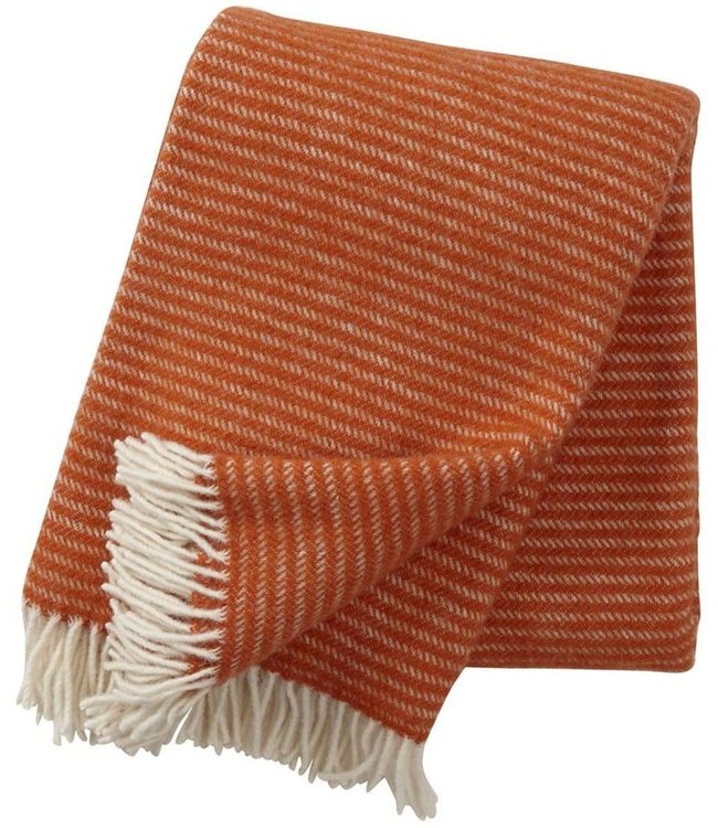 Klippan Klippan Ralph plaid van 100% Eco Wol 130x200 oranje