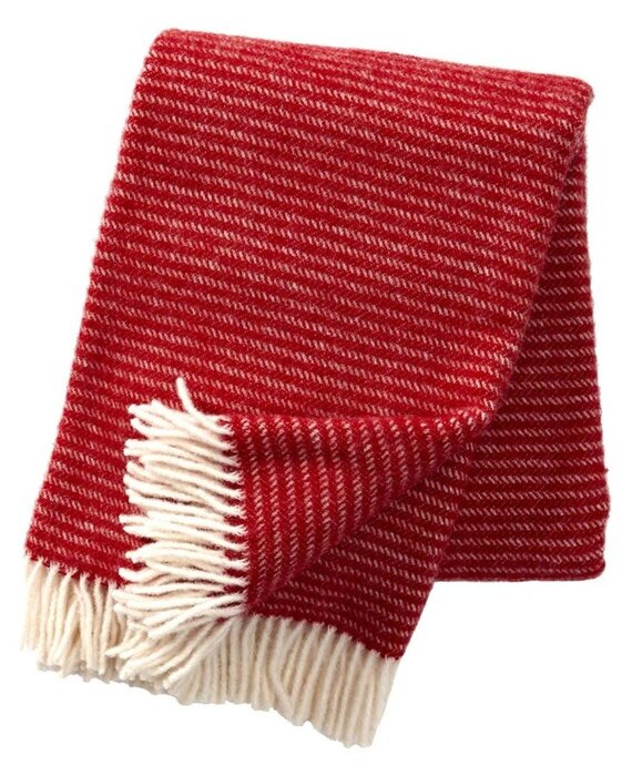 Klippan Ralph plaid van 100% Eco Wol 130x200 rood