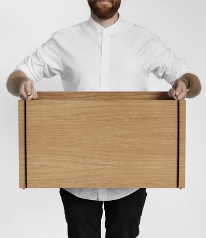 Moebe Moebe Storage Box oak 60 x 31 x 32 cm black Moebe Moebe Storage Box oak 60 x 31 x 32 cm black