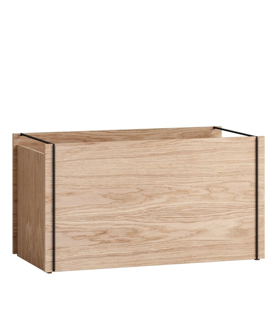 Moebe Moebe Storage Box oak 60 x 31 x 32 cm black Moebe Moebe Storage Box oak 60 x 31 x 32 cm black